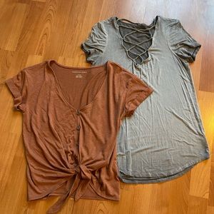 Two American Eagle tops - size small
